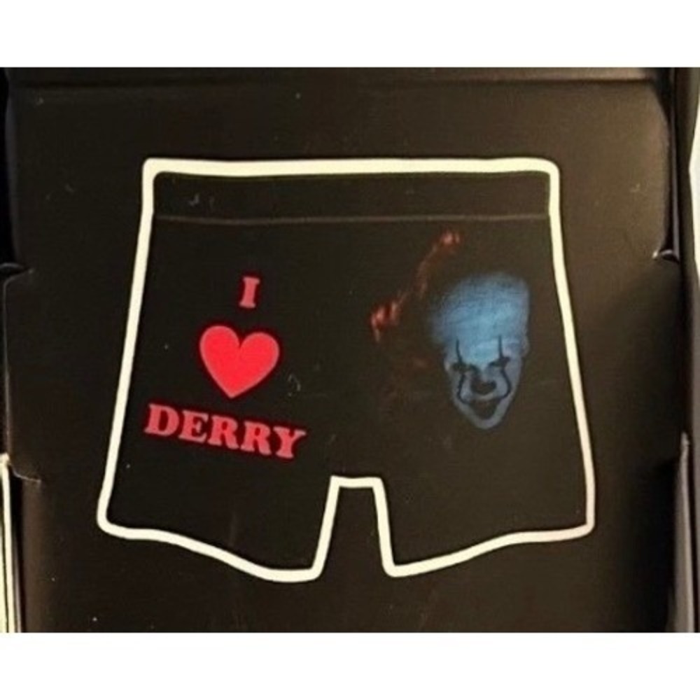 IT Chapter Two Pennywise Mens Boxer Briefs I Heart Derry Black Large 36-38 NEW